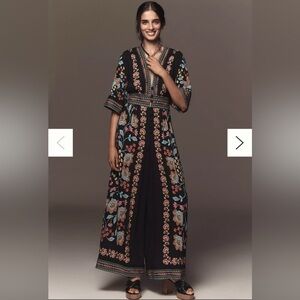 FARM Rio Black Flowery Jumpsuit NWT